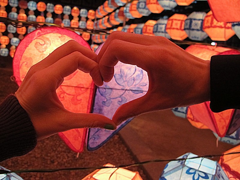 Jogyesa Temple, Seoul, Korea: Lotus Lanterns At Night