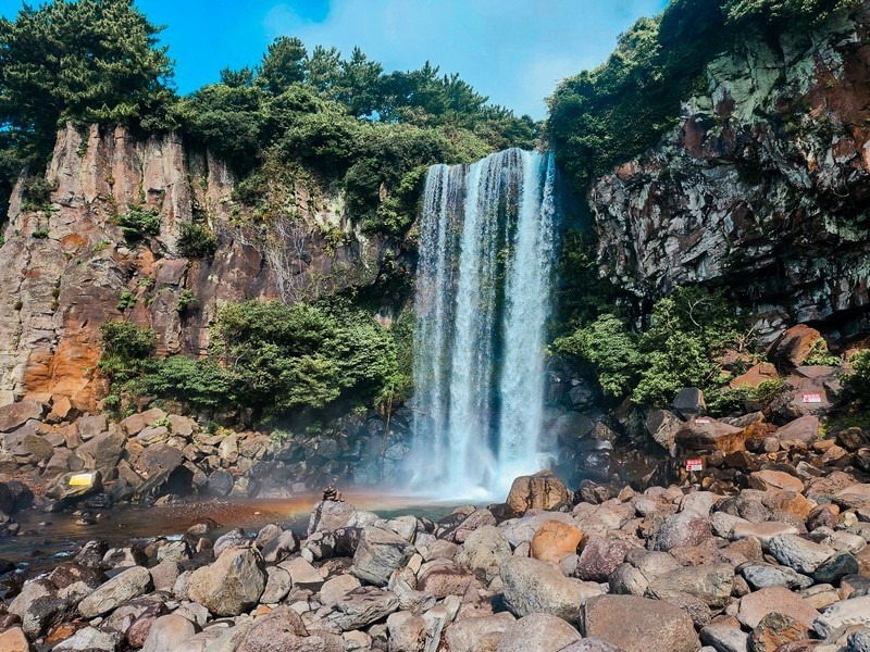 Jeongbang Waterfall, Jeju Island, Korea