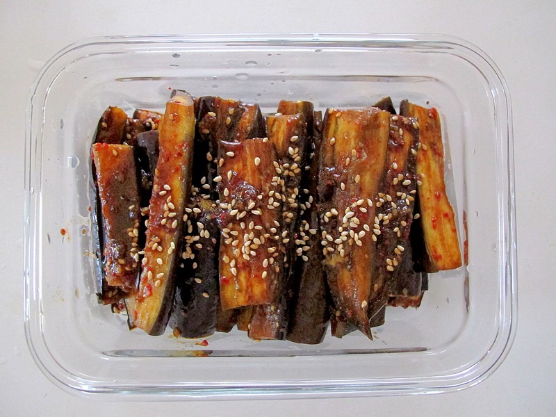 how to make Korean sesame eggplant (가지무침)