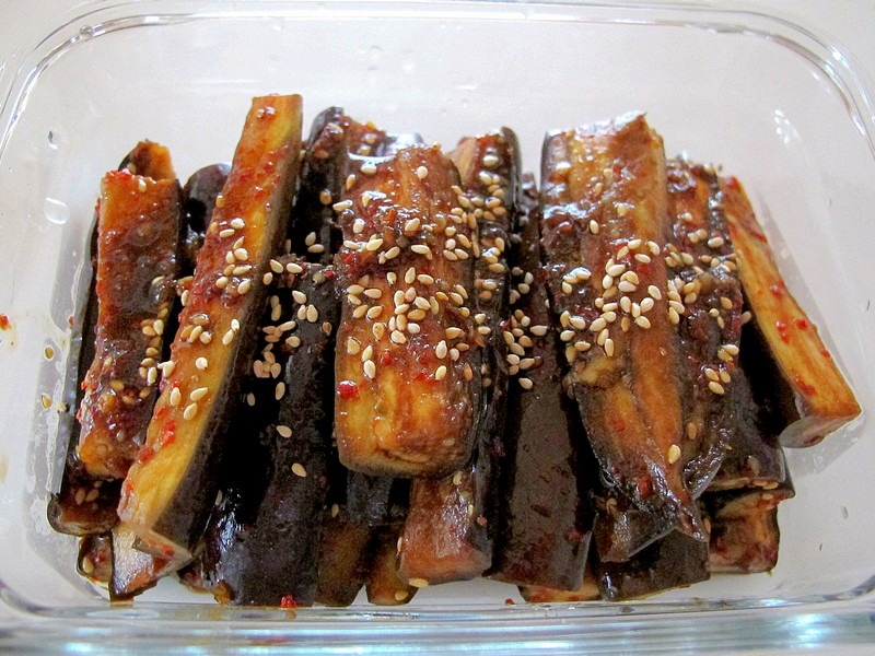 how to make Korean sesame eggplant (가지무침)