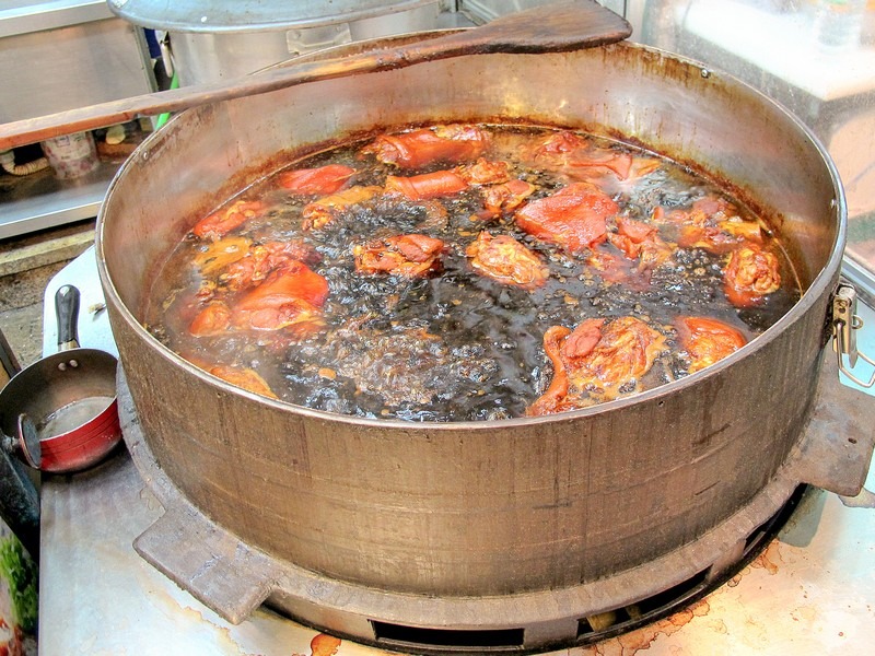 Korean braised pig's feet, or pig's trotters, called jokbal (족발)