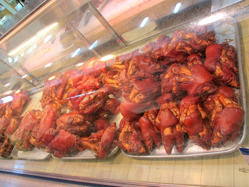 Korean braised pig's feet, or pig's trotters, called jokbal (족발)