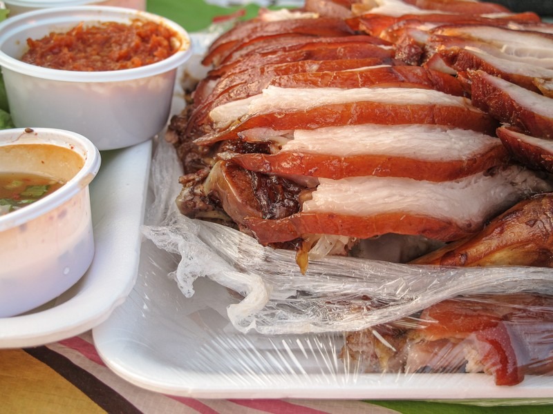 Korean braised pig's feet, or pig's trotters, called jokbal (족발)