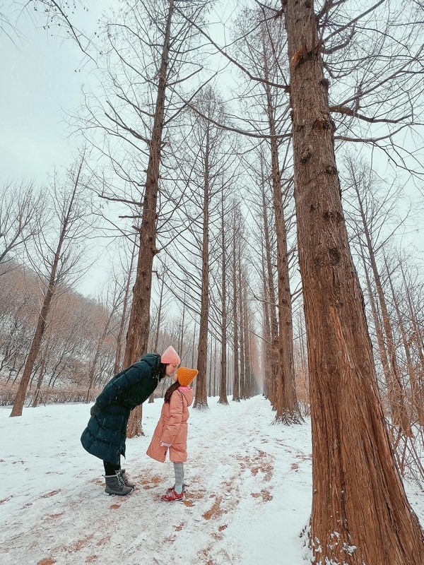 World Cup Park, Seoul, Korea; winter in Korea, snow