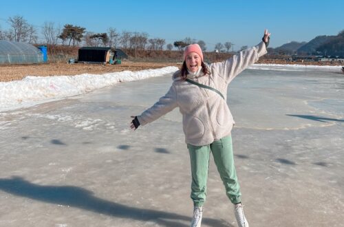 Paju ice skating, local ice skating rink, Paju, Korea