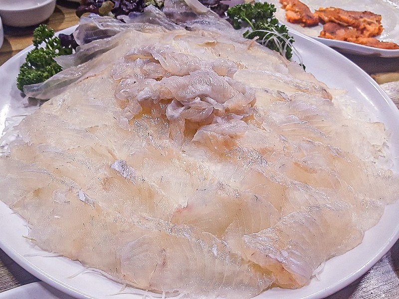 Korean sashimi, Garak Market (가락시장), Songpa-gu, Seoul, Korea