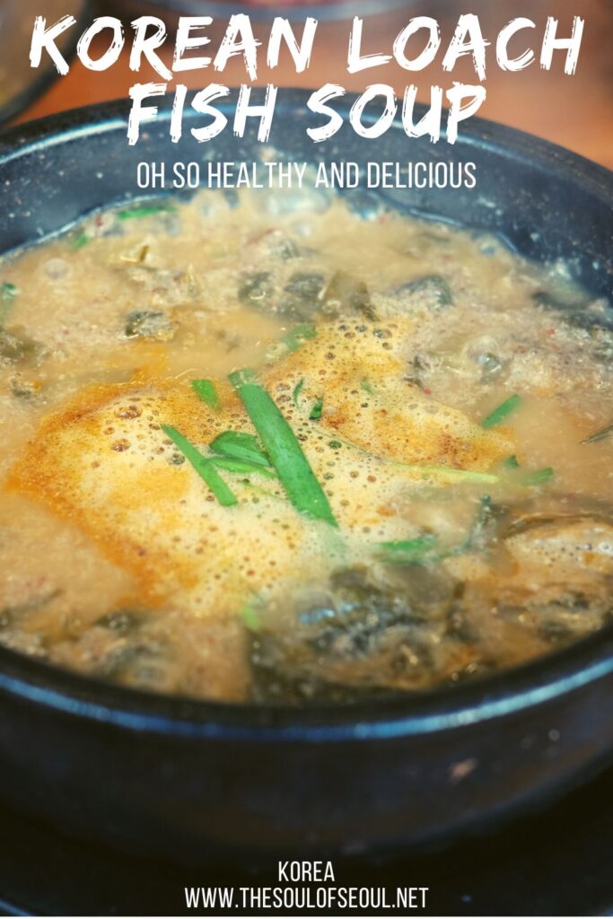 Korean Eating: Wait... I'm eating mud Korean Loach Fish Stew Actually: While it might look like mud and it's called mud fish soup, it's a lot tastier and healthier than you realize. Find out more about Korean loach fish soup.