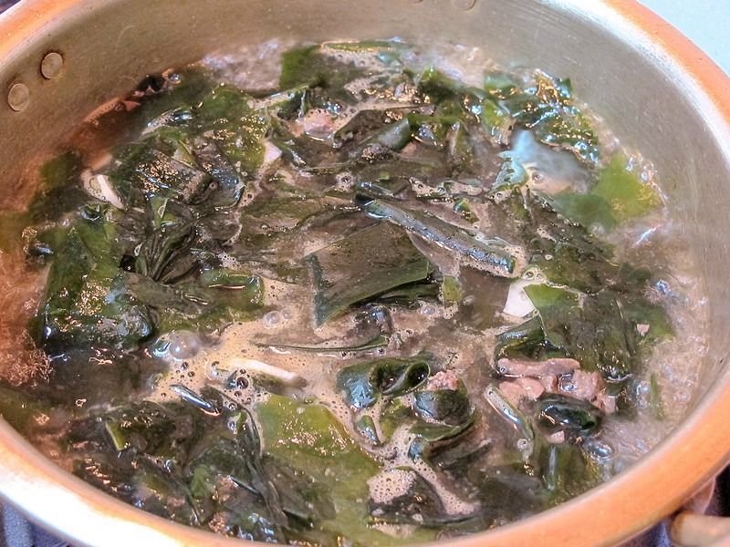 miyeok-guk (미역국), or seaweed soup