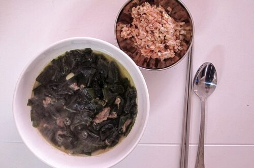 miyeok-guk (미역국), or seaweed soup