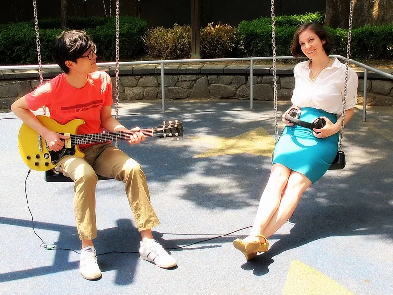 Baby announcement,  idea for baby announcement with a musician