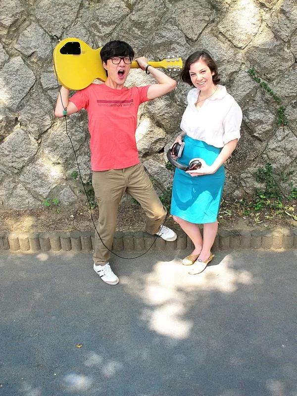 Baby announcement,  idea for baby announcement with a musician