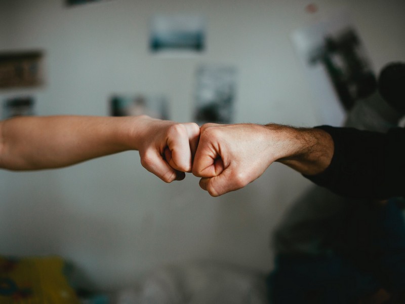 fist bump, friends