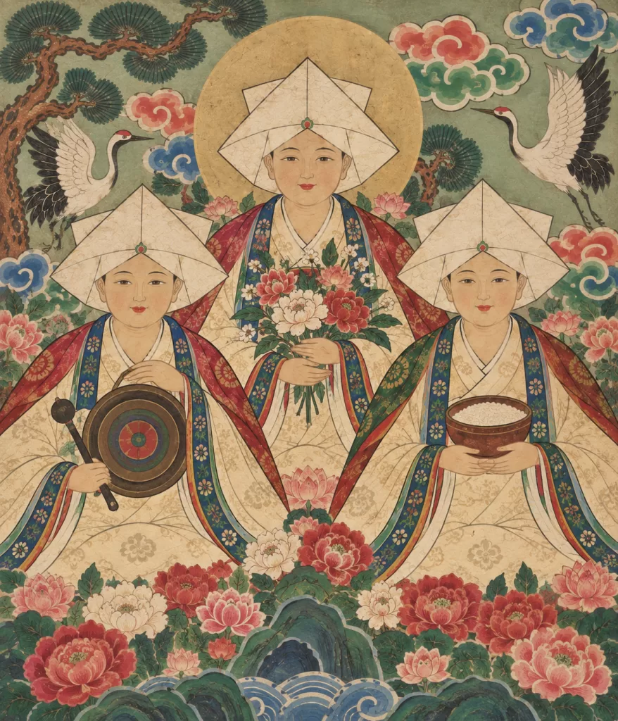Samshin Halmoni (삼신할머니); the traditional guardian spirit of pregnancy, childbirth, and early childhood in Korean folk belief