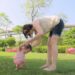 Han River Park, Seoul, Korea, mommy and baby