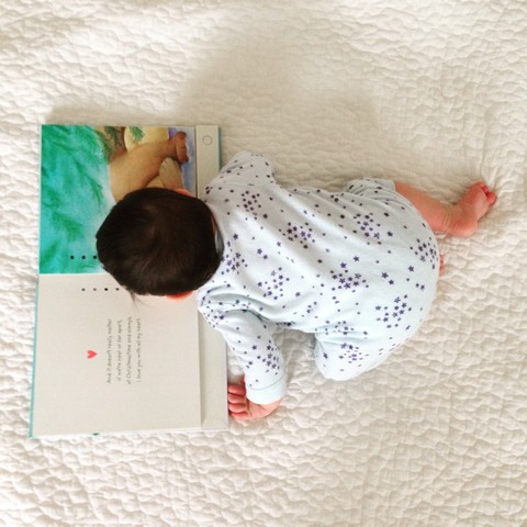 baby and book