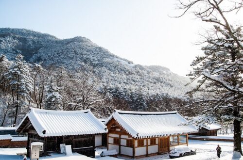 snowy Hanok, winter in Korea