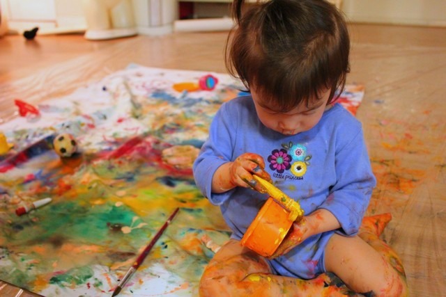 Art: Painting Experience with babies