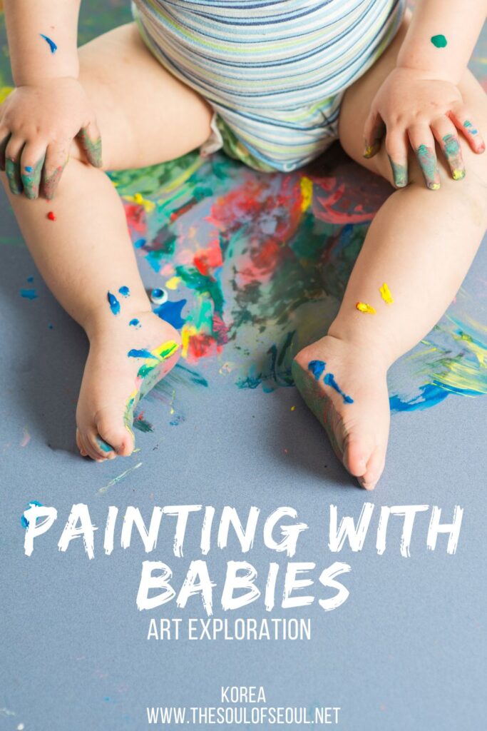 Painting With Babies: Art Exploration: We got two 16 month old babies together for their first experience with non-toxic acrylic paint. They squished, flipped flopped and made colors.