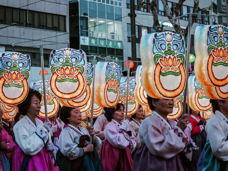 Lantern Parade (연등회), Lotus Lantern Festival, Seoul, Korea