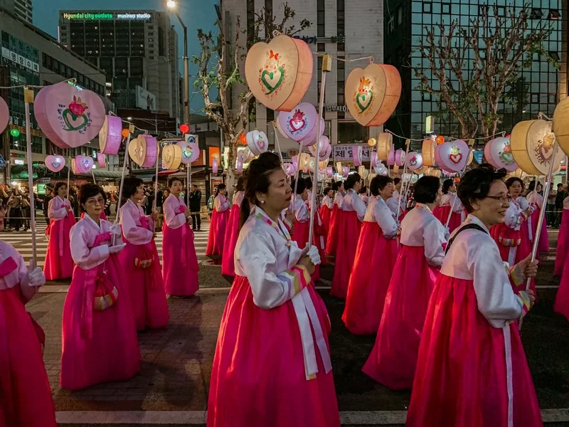 Lantern Parade (연등회), Lotus Lantern Festival, Seoul, Korea
