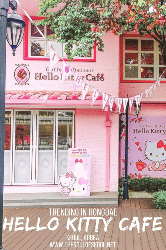 Hello Kitty Cafe: The Hello Kitty Cafe in Hongdae is a pink and white themed cafe in the midst of a live music and art district. Cute, quirky and pink. This is the cutest themed cafe in Seoul, Korea.