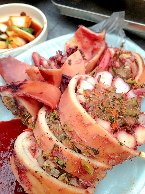 Ojingeo Sundae (오징어 순대), Gwangjang Market, Seoul, Korea