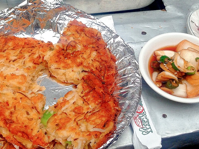 Bindaetteok (빈대떡), Gwangjang Market, Seoul, Korea