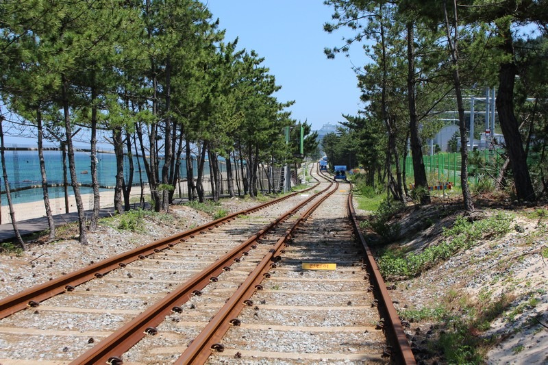 Jeongdongjin Beach, Gangneung, Korea Railbike