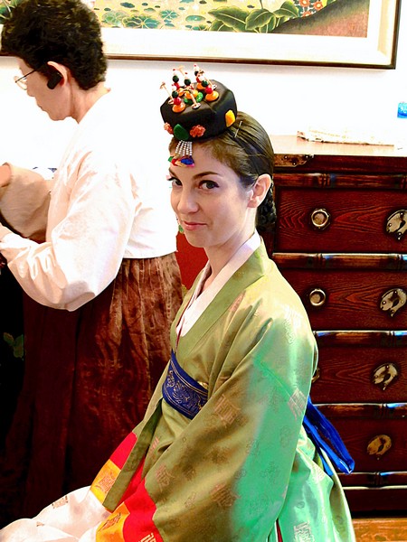 Korean Traditional Wedding: American Bride in a Traditional Korean Hanbok