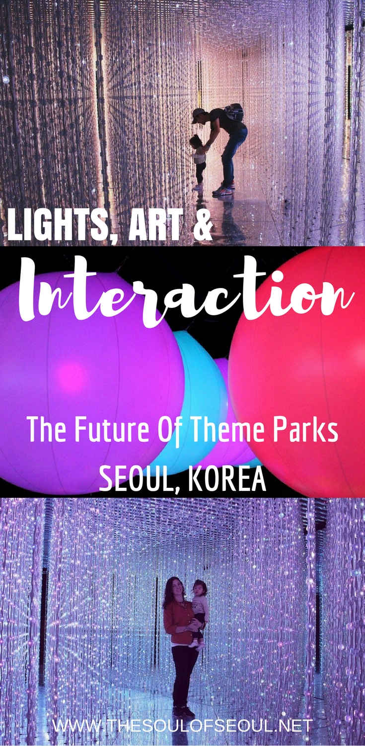 Lights, Art & Interaction: The Future Of Theme Parks in Seoul, Korea: TeamLab World is mesmerizing in the best immersive way. This interactive exploratory fun world is the future of theme parks. Lights, Art & Interaction in Seoul, Korea.