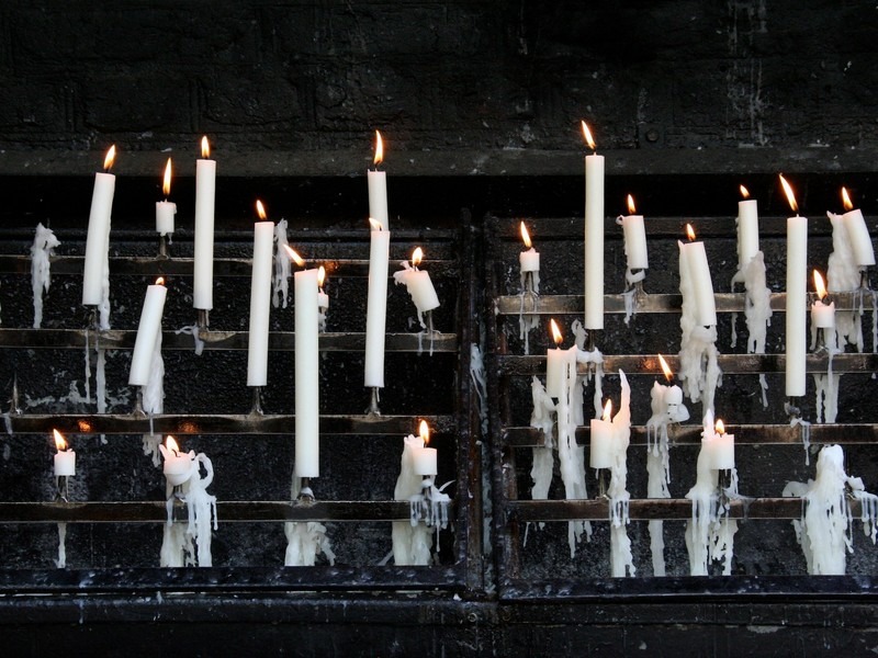 candles, melting candles, Halloween in Korea