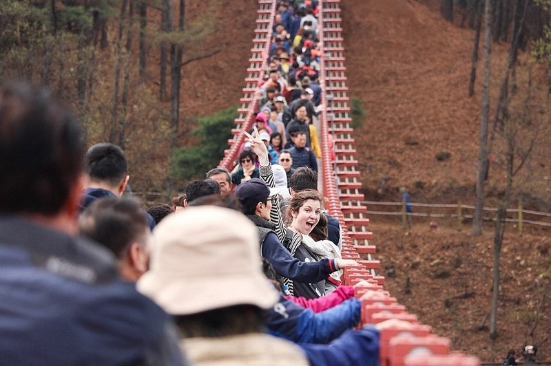 Majang Lake, Paju, Korea: Suspension Bridge