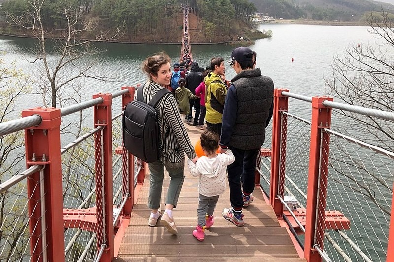 Majang Lake, Paju, Korea: Suspension Bridge