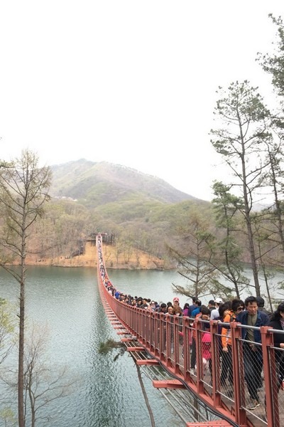 Majang Lake, Paju, Korea: Suspension Bridge