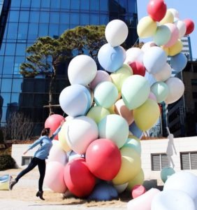 Euljiro Station Balloon Statue, Seoul, Korea