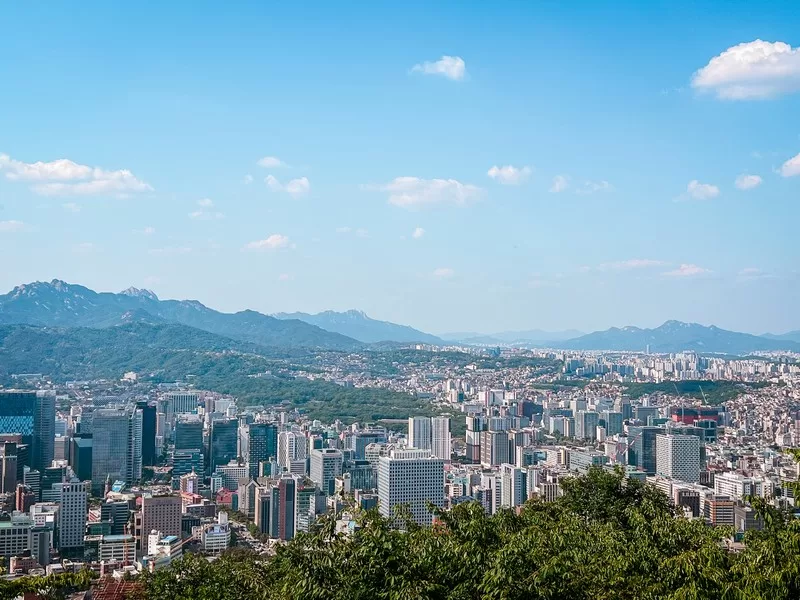N Seoul Tower, viewing platform views, Seoul, Korea