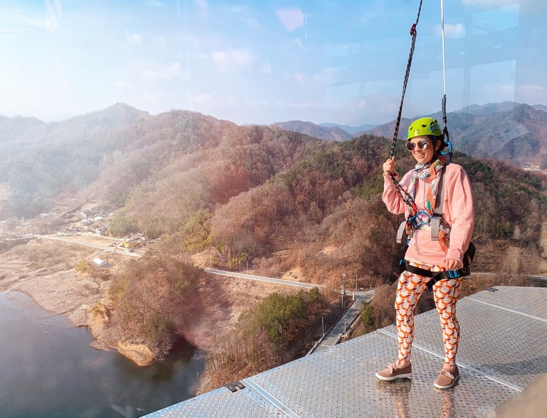 Gimcheon, Gyeongsanbuk-do, Korea: Rainbow Zip Wire & Sky Walk: Hallie Bradley