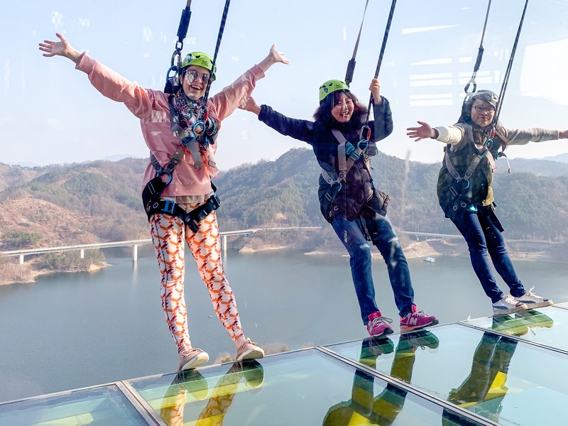 Gimcheon, Gyeongsanbuk-do, Korea: Rainbow Zip Wire & Sky Walk: Hallie Bradley