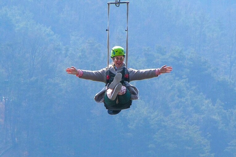 Gimcheon, Gyeongsanbuk-do, Korea: Rainbow Zip Wire & Sky Walk: Hallie Bradley