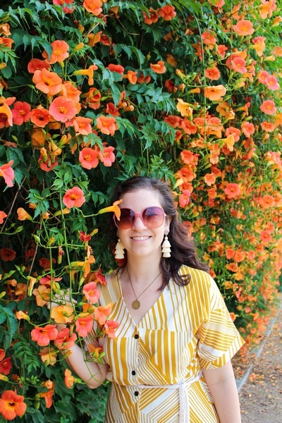 Ttukseom Han River Park, Seoul, Korea: Trumpet Vine Flowers & Hallie Bradley