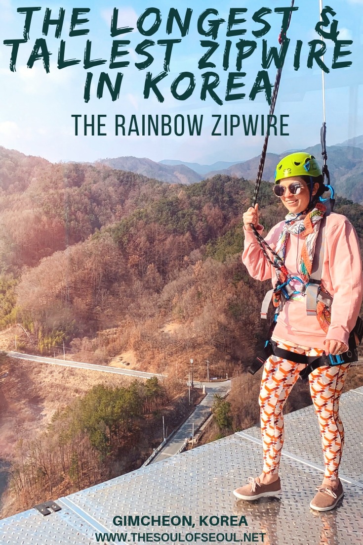 The Rainbow Zip Wire: The Longest & Tallest In Korea: The Rainbow Zip Wire in Gimcheon, Korea is the longest and tallest zip wire structure in Korea. Walk on the sky and live that adventurous life in South Korea. Interested in adventure travel in Korea? Check this out.