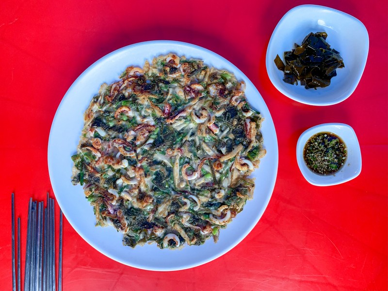Ulleungdo, Korea; squid jeon; Korean food