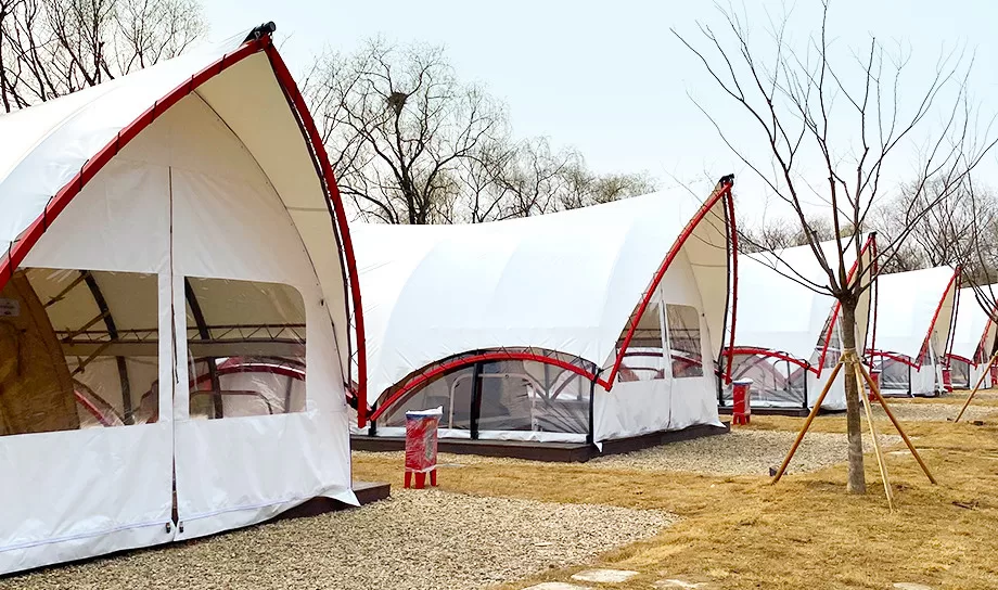 Nanji glamping zone, Nanji Han River Park, Mapo-gu, Seoul, Korea; glamping tent, camping zone