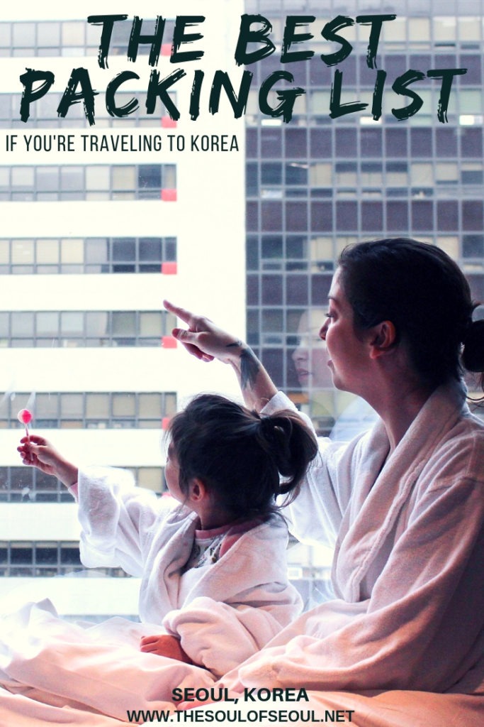 What To Pack & Prepare If You're Traveling To Korea: Whether you're traveling to Korea in the summer, autumn, winter, or spring, you'll want to be prepared. Need a packing list so you don't forget something like your sunbrella or boots? This list has you covered. What to pack if you're traveling to Korea.