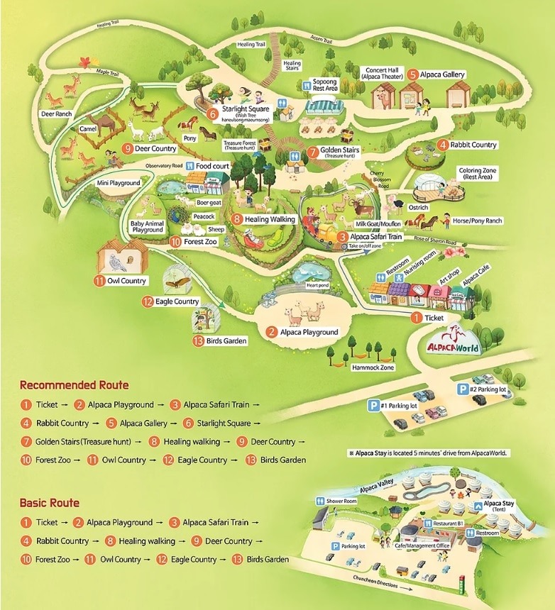 Alpaca World, Korea Map