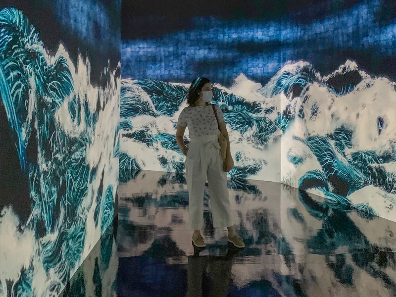 teamLab: Life, Seoul, Korea: Black Waves: Immersive Mass