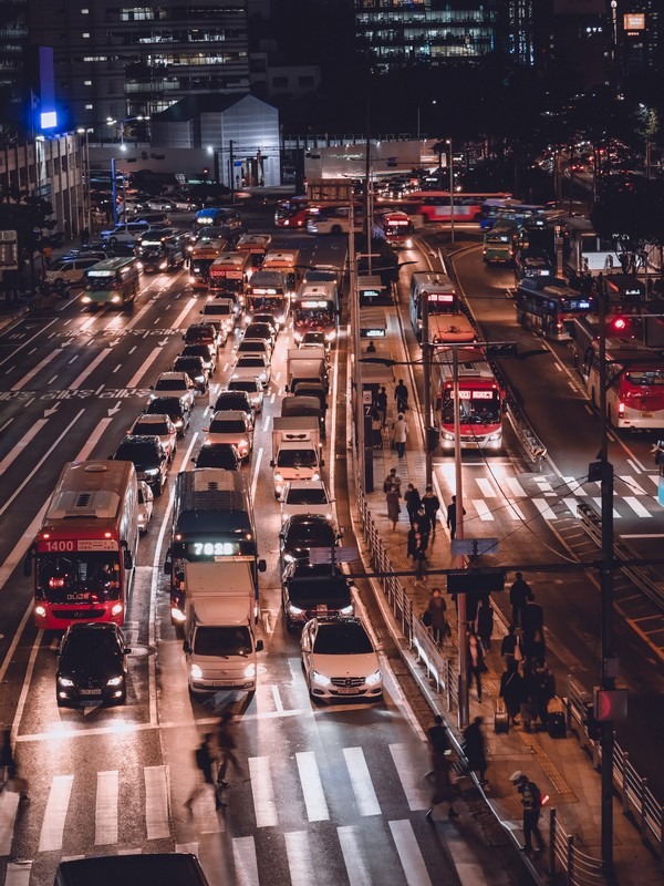 Streets of Seoul, Korea at night