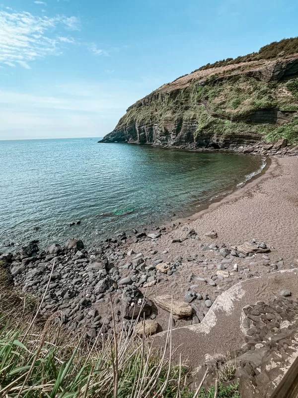 Geommeolle Beach (검멀레해변), Udo Island, Jeju-do, Korea; black sand beach