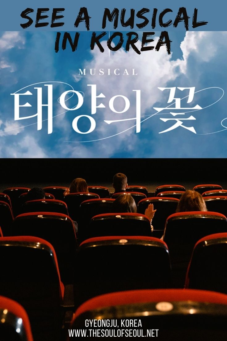 Flower of the Sun: An Historical Korean Drama: Flower of the Sun is a Korean musical based on historical events playing at the Gyeongju Expo Park in Gyeongju, Korea until the end of September 2022. 