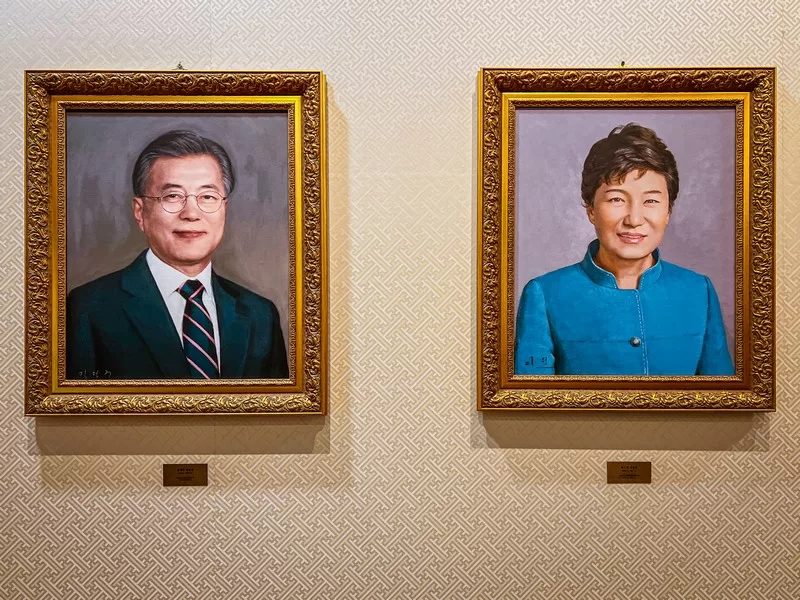 Cheongwadae (청와대), the Blue House, Seoul, Korea; Korean presidents